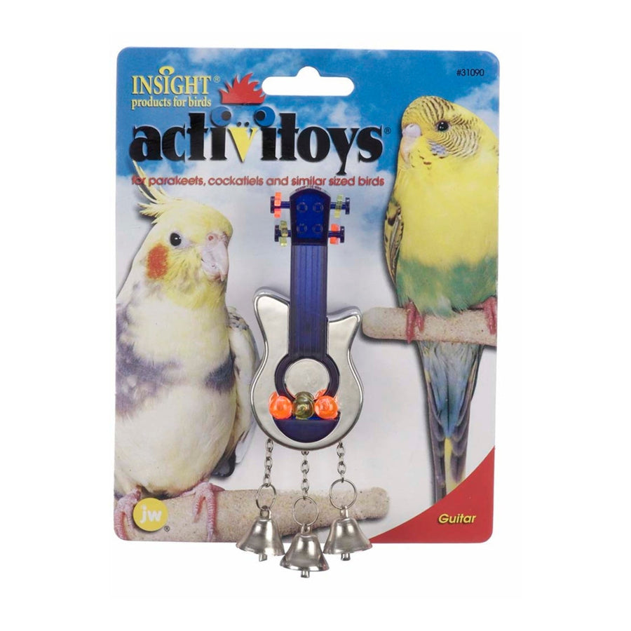 JW Pet ActiviToy Birdy Guitar Bird Toy Multi-Color 1ea/SM/MD-