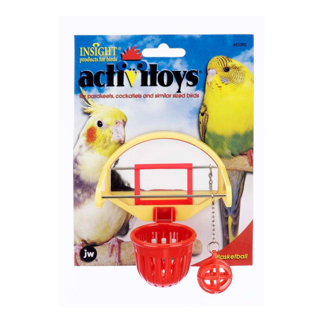 JW Pet ActiviToy Birdie Basketball Bird Toy Multi-Color 1ea/SM/MD-