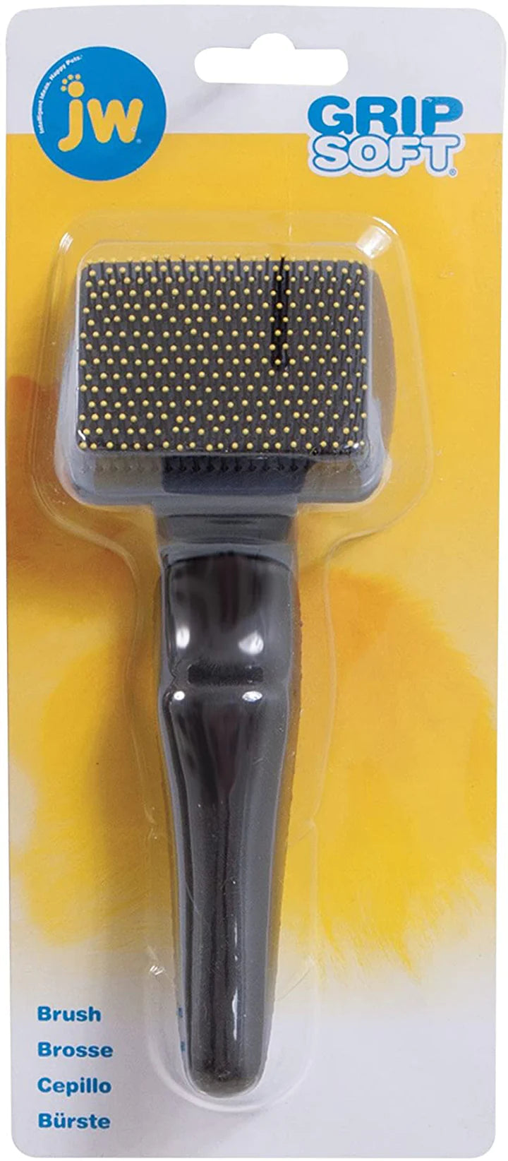 JW Pet GripSoft Cat Brush Gray, Yellow 1ea/One Size-