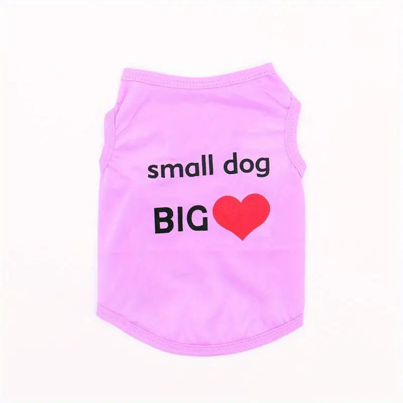 Small dog big heart dog Vest for Summer Fun