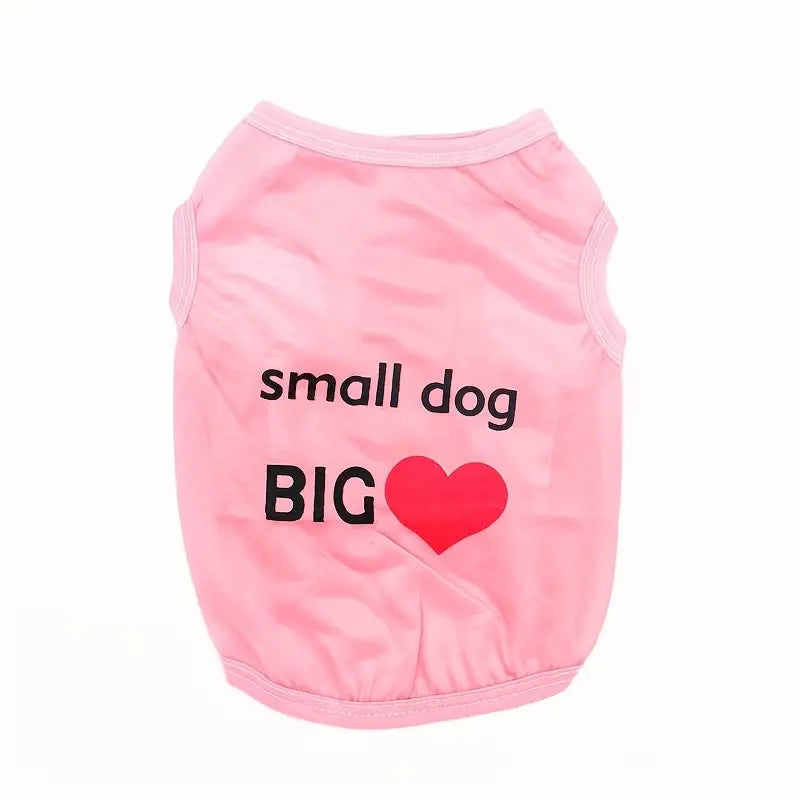 Small dog big heart dog Vest for Summer Fun