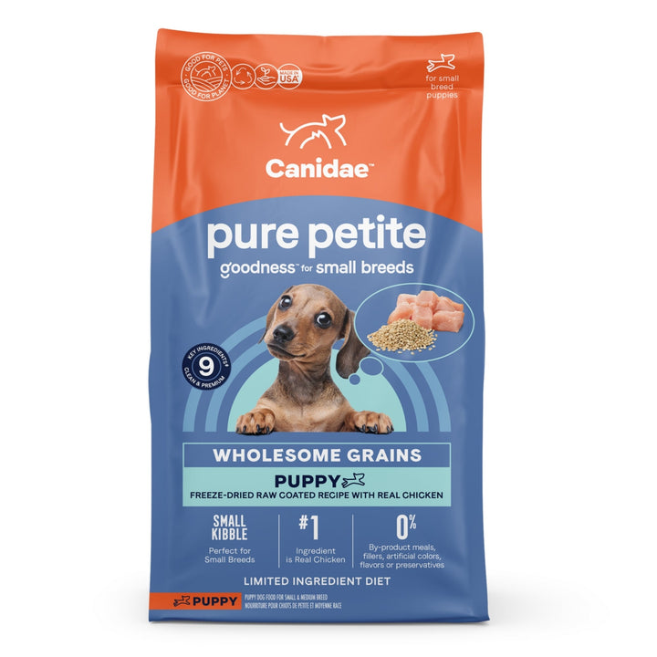 Pure Petite Puppy Food with Wholesome Grains Chicken 4 Lb