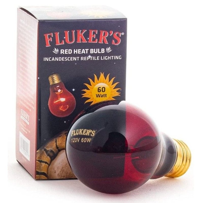 Flukers Red Heat Incandescent Bulb - 60 Watt-