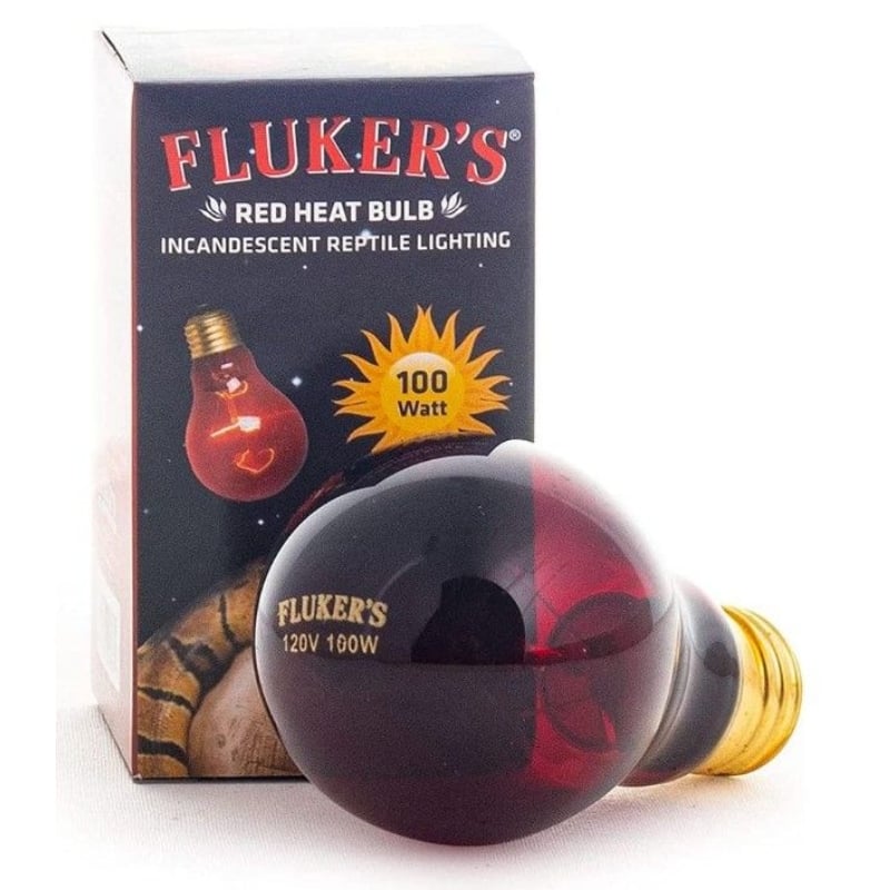 Flukers Red Heat Incandescent Bulb - 100 Watt-