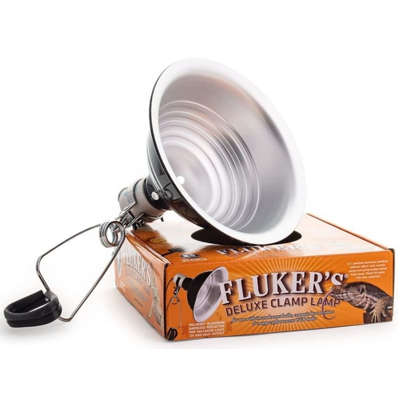 Flukers Clamp Lamp with Switch - 150 Watt (8.5" Diameter)-