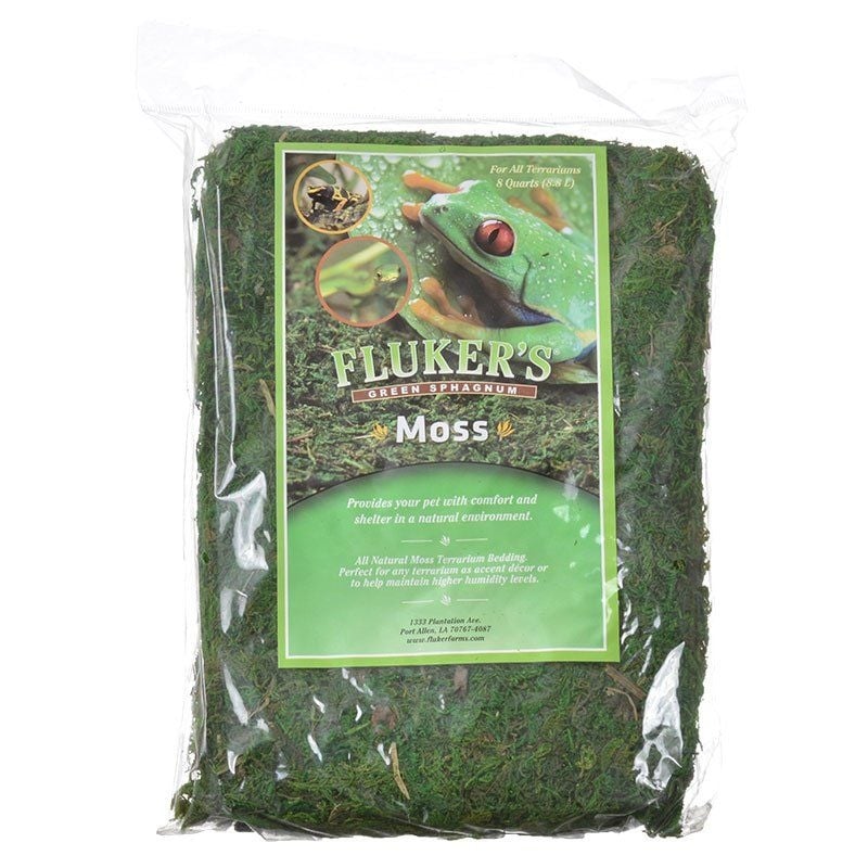 Fluker's Green Sphagnum Moss - Large (8 Dry Quarts)-