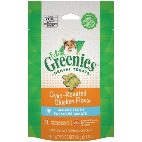 Greenies Feline Adult Cat Dental Treats Oven Roasted Chicken 1ea/2.1 oz-