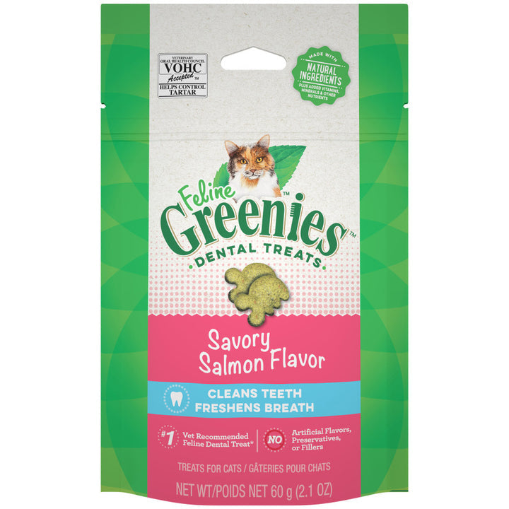 Greenies Feline Adult Cat Dental Treats Savory Salmon 1ea/2.1 oz-