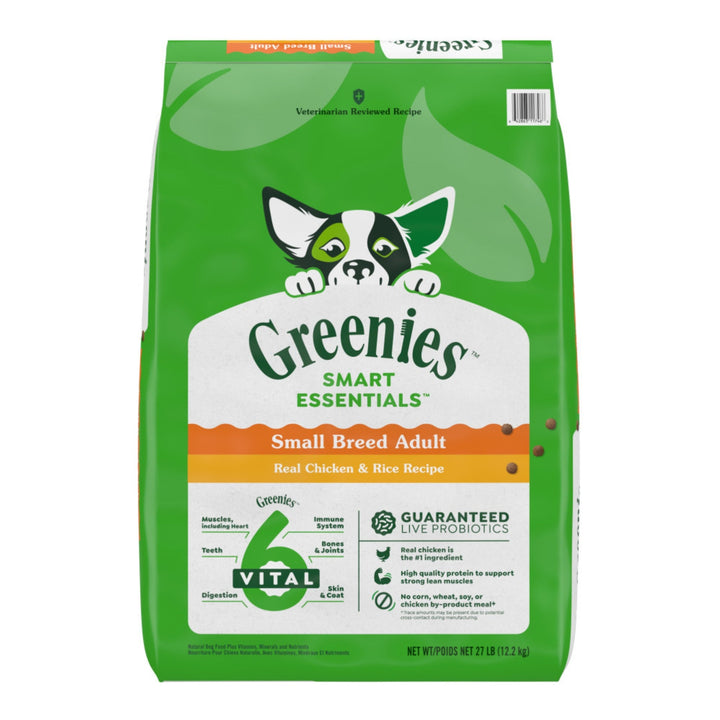 Greenies Smart Essentials Small Breed Dry Dog Food Chicken & Rice, 1ea/27 lb