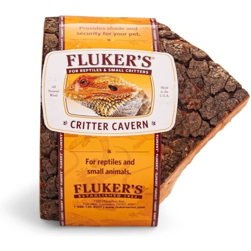 Flukers Critter Cavern Corner Half-Log Small - 1 count-