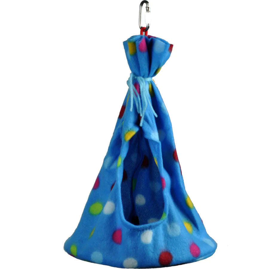 A and E Cages Happy Beaks Fleece Teepee Bird Toy LG-