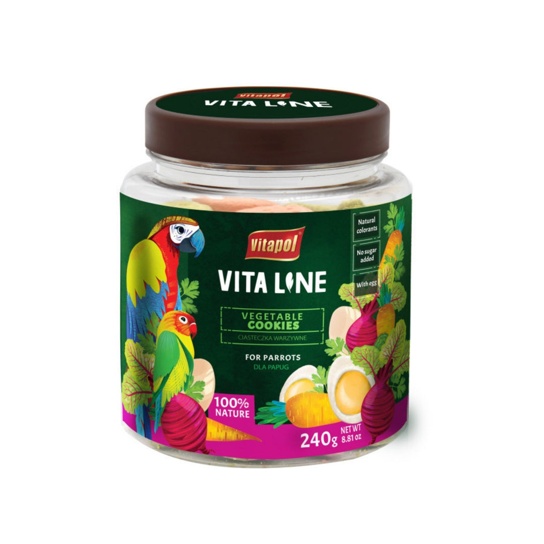 A & E Cages Vitapol Vita Line Vegetable Cookies for Parrots 1ea/240 g