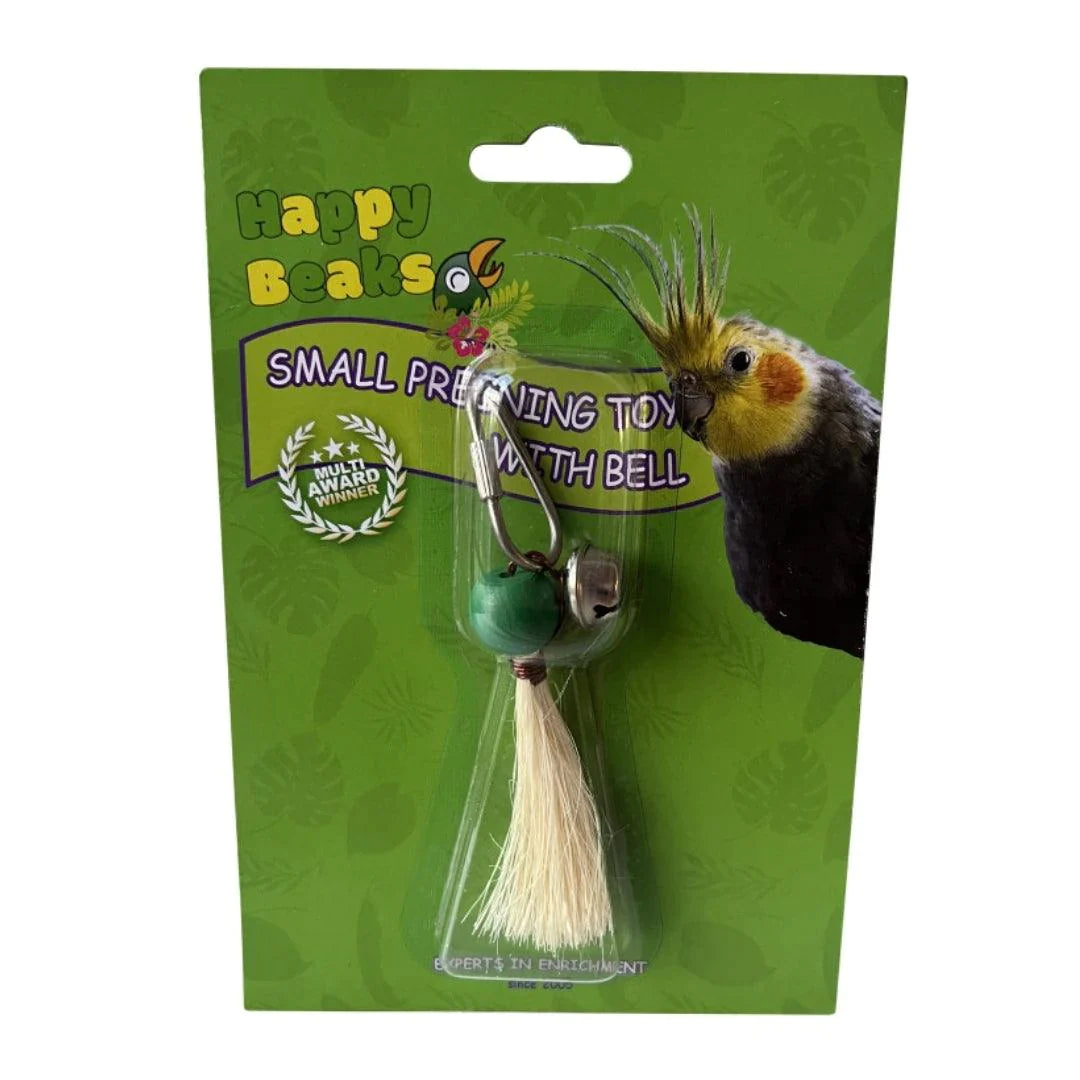 A & E Cages Happy Beaks Preening Toy with Bell Bird Toy 1ea/SM-