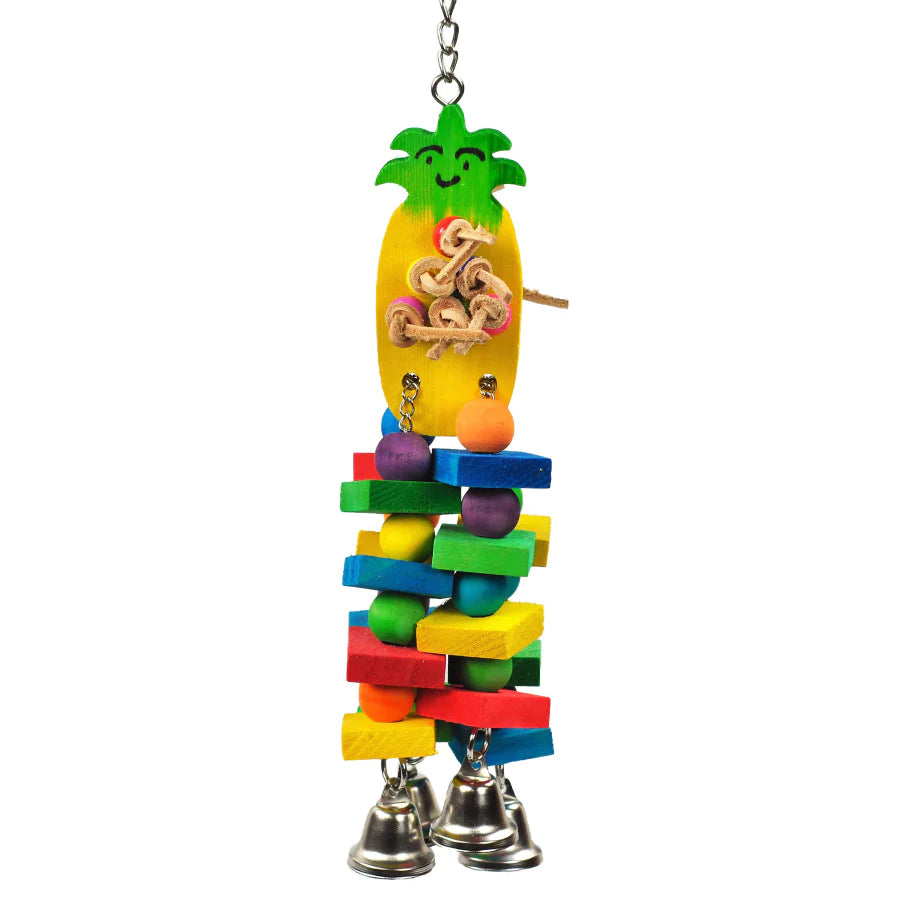 A&E Cages Happy Beaks Pineapple Bird Toy 1ea/SM-