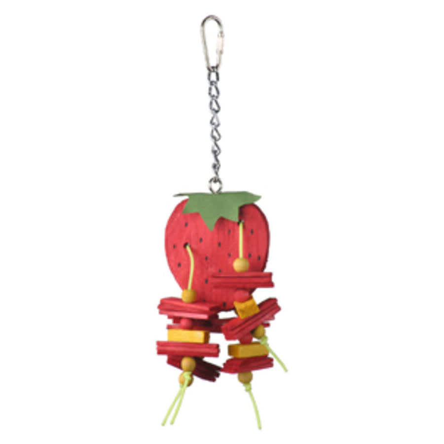 A and E Cages Happy Beaks Strawberry Bird Toy SM-