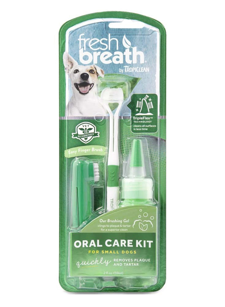 TropiClean Fresh Breath Oral Care Kit for Dogs 1ea/SM-