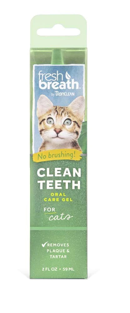 TropiClean Fresh Breath Clean Teeth Oral Care Gel For Cats 1ea/2 Fl. oz-