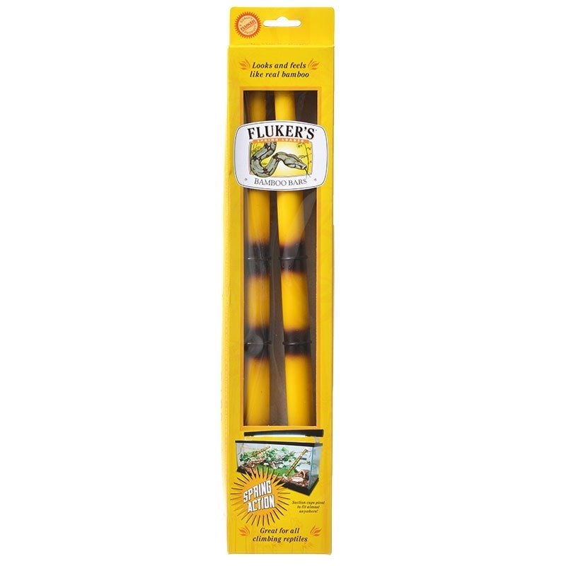 Flukers Spring Loaded Bamboo Bars - 2 Pack - (Extendable from 10.5"L - 15"L)-