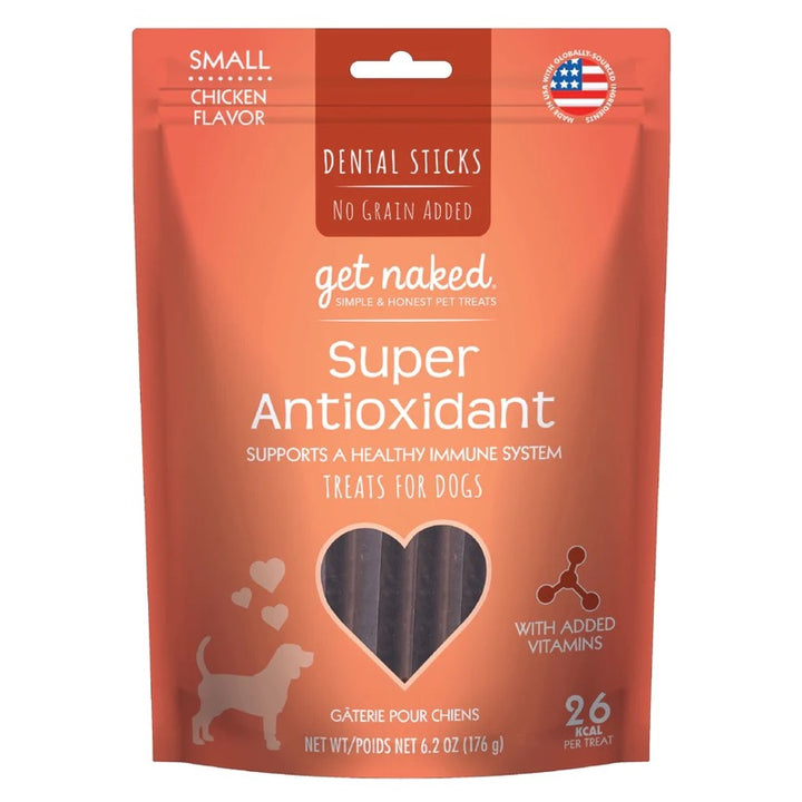 Get Naked Super Antioxidant Grain-Free Dental Stick Dog Treats Chicken 1ea/6.2 oz, SM-