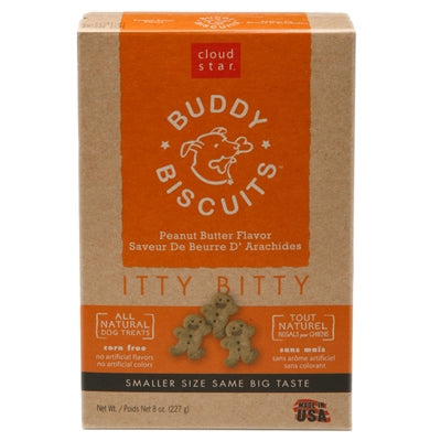 Cloud Star Original Itty Bitty Buddy Biscuits With Peanut Butter Dog Treats; 8-Oz. Box-