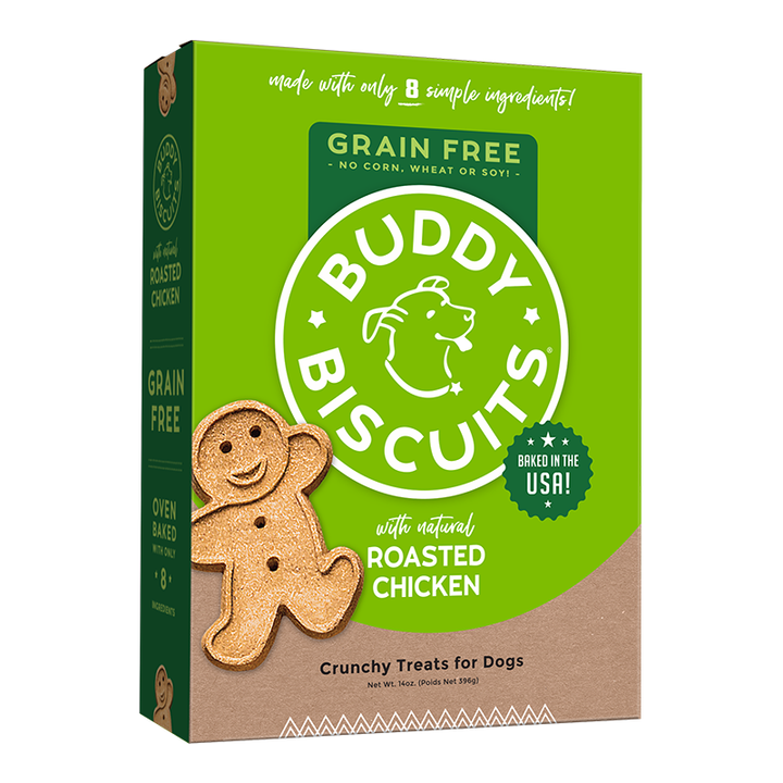 Cloud Star Grain-Free Oven Baked Buddy Biscuits With Rotisserie Chicken Dog Treats 14oz. Box-