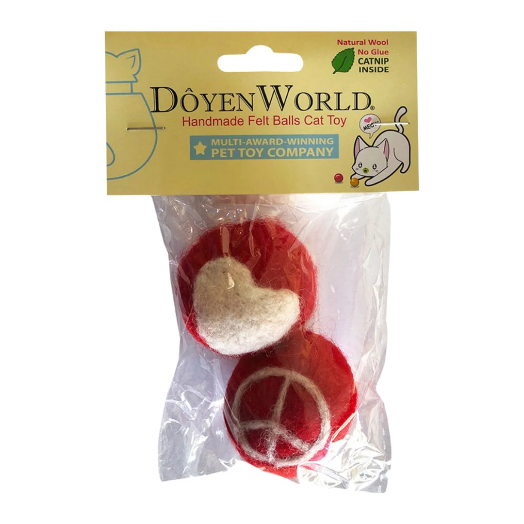 Doyen Cat Felt Ball Peace Love-