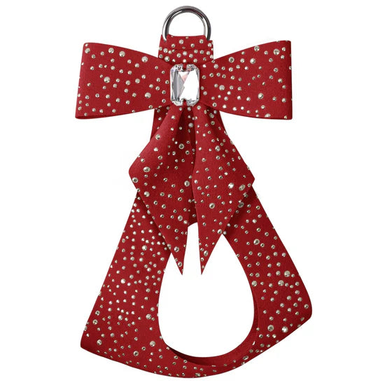 Silver Stardust Tail Bow Step In Harness-Classic Neutrals-TC-Red-