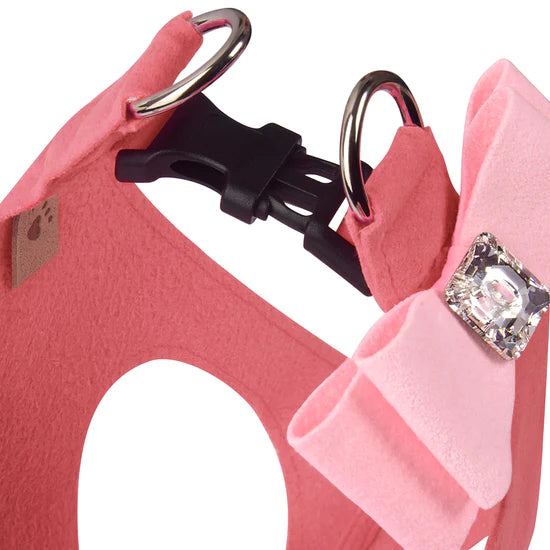 Puppy Pink Big Bow Step In Harness-