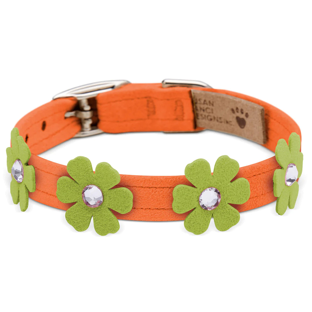 Pretty Petunia Flower Collar-TC-Tangerine With Kiwi-