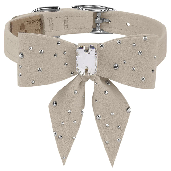 Silver Stardust Tail Bow Collar-