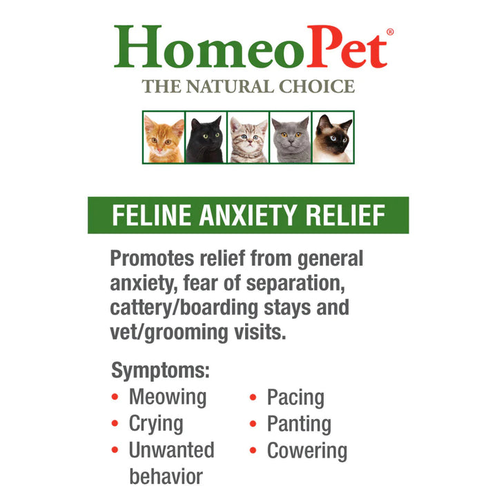 HomeoPet Feline Anxiety Relief Drops 1ea/15 ml-