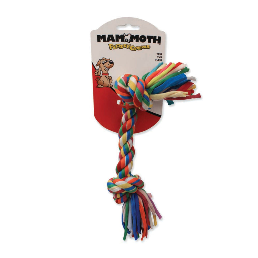 Mammoth Pet Products Cloth Dog Toy Rope Bone Assorted 1ea/12 in, MD-