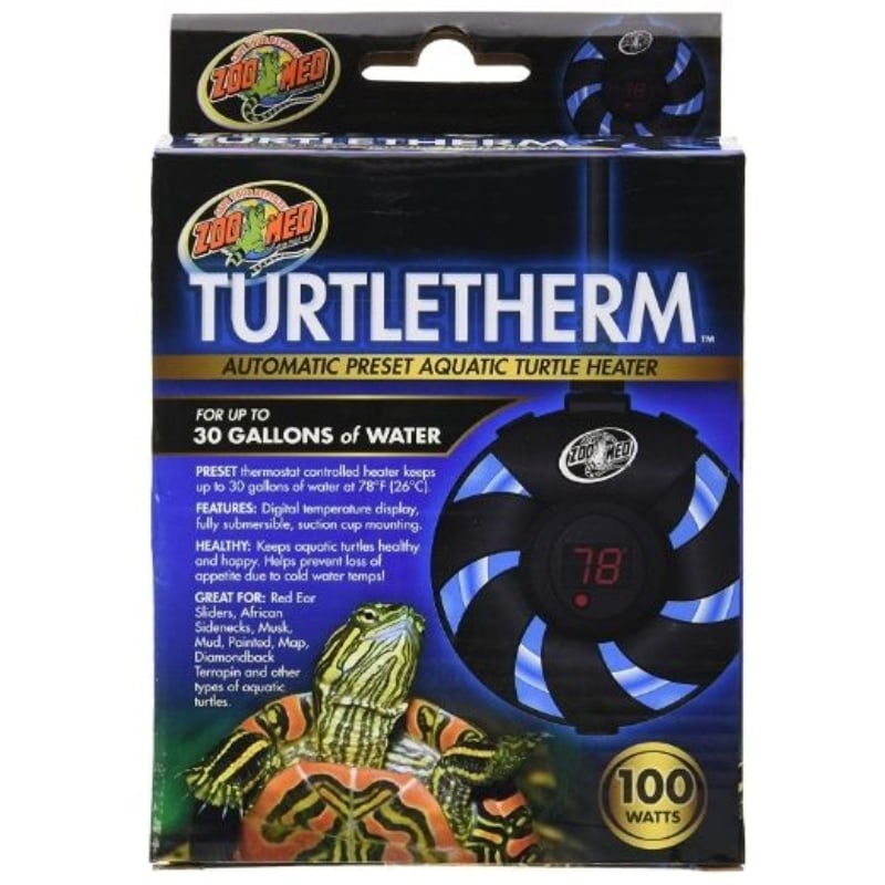 Zoo Med Turtletherm Automatic Preset Aquatic Turtle Heater - 100 Watt (Up to 30 Gallons)-