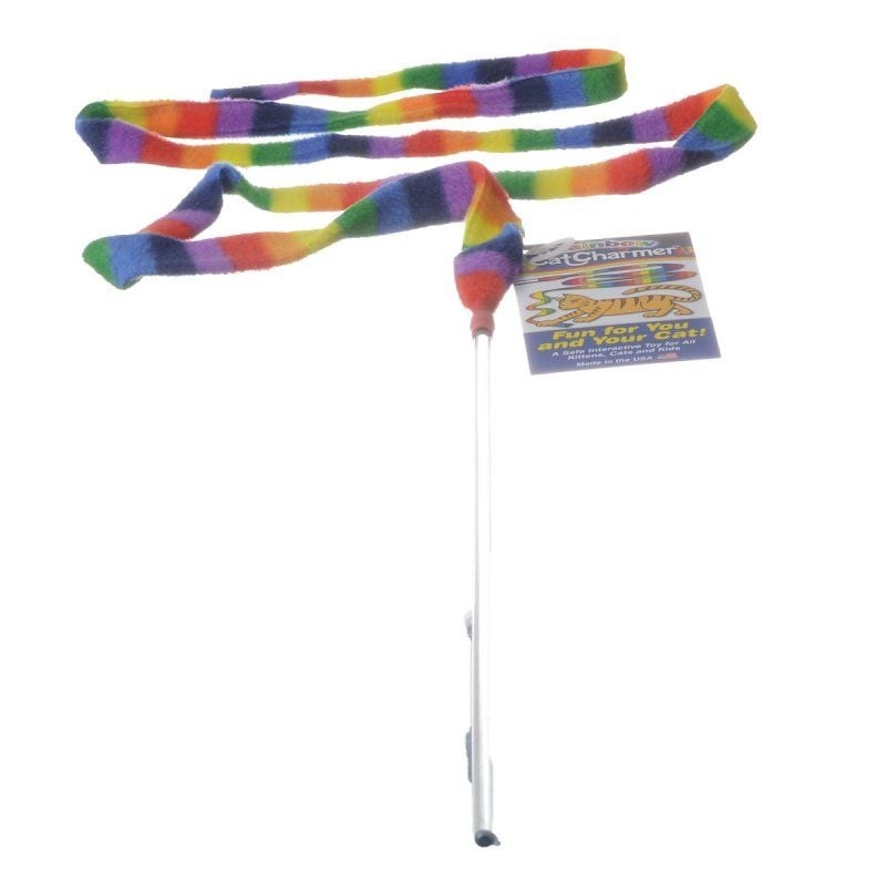 Cat Dancer Rainbow Charmer Wand Cat Toy - 1 Pack-