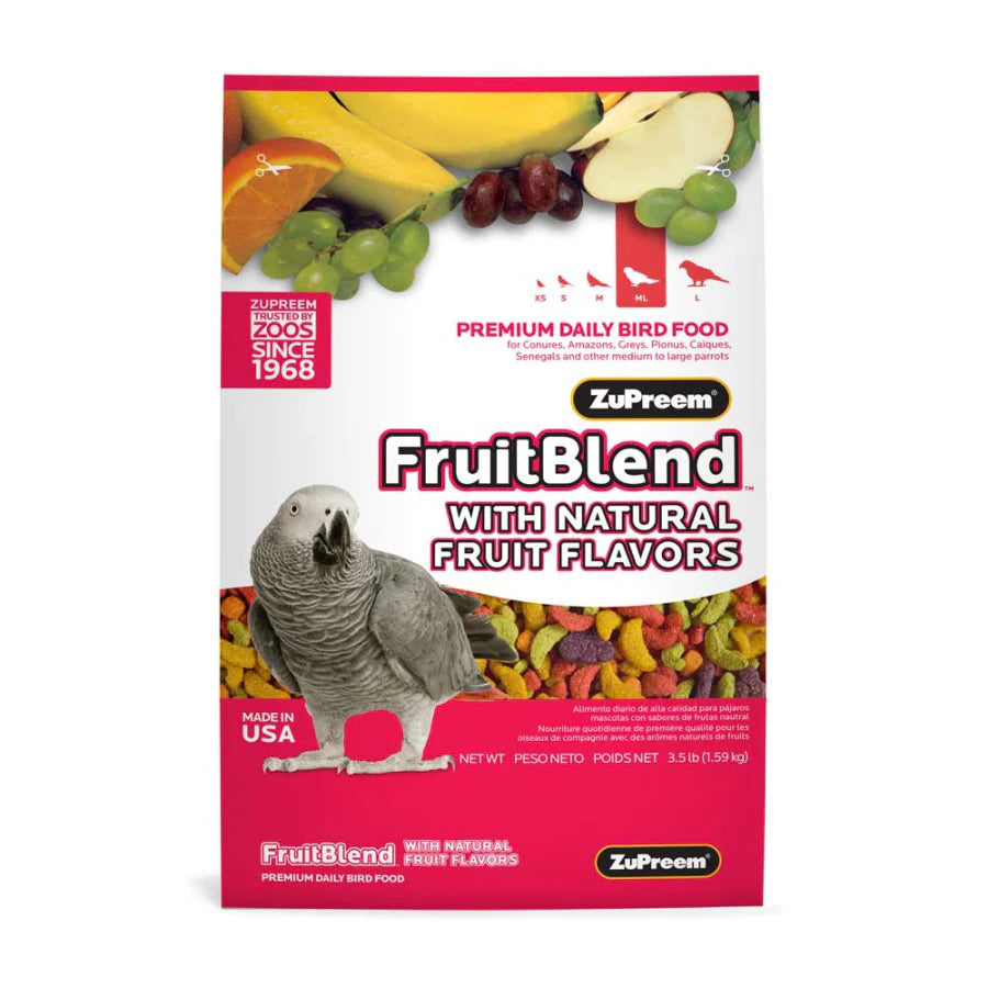 ZuPreem FruitBlend Bird Food Parrots & Conures 1ea/3.5 lb-