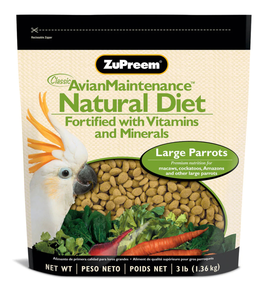 ZuPreem Natural Bird Food Large Parrots 1ea/3 lb-