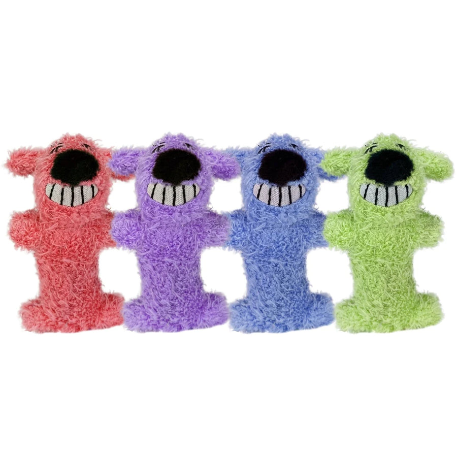 Multipet Loofa Dog FOR Cats, Cat Toy 3", Assorted Colors-