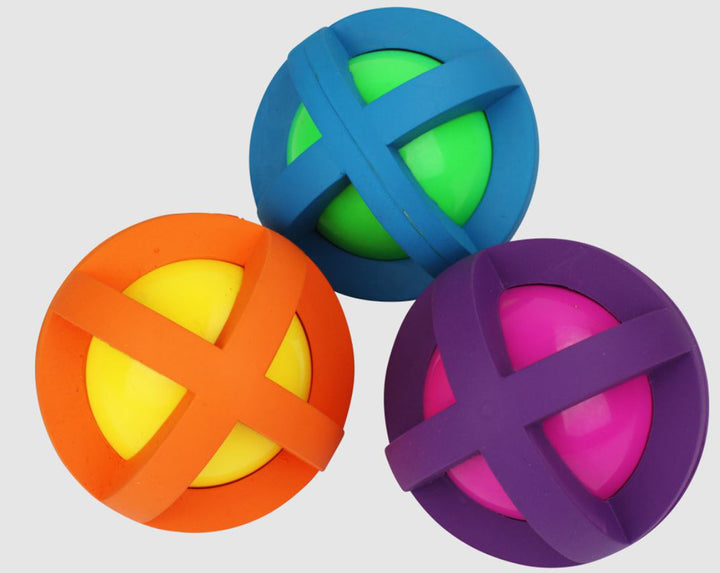 Multipet Boingo Ball Dog Toy Assorted 1ea/3.5 in-