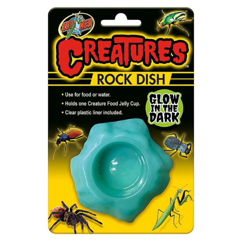 Zoo Med Creatures Rock Dish - 1 Pack - (3"L x 3"W x 0.75"H)-