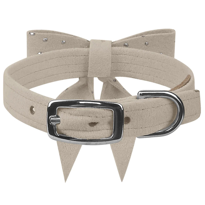 Silver Stardust Tail Bow Collar-