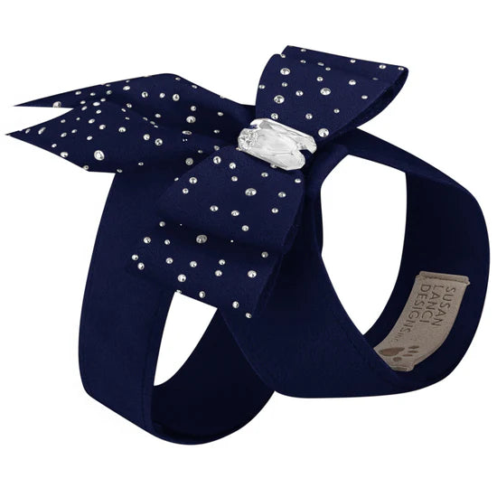 Silver Stardust Double Tail Bow Tinkie Harness-TC-Indigo-