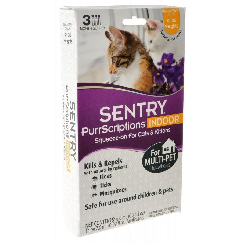 Sentry PurrScriptions Indoor Squeeze-On for Cats & Kittens - 3 Count 0.21oz-