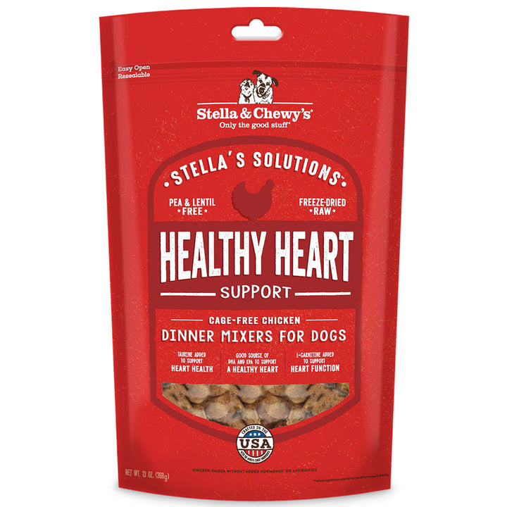 Stella And Chewys Dog Solutions Healthy Heart Support Freeze-Dried Chicken 13oz.-