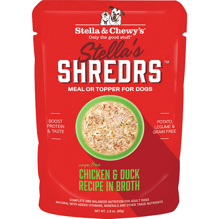 Stella and Chewys Dog Shredrs Chicken and Duck 2.8oz. (Case of 24)