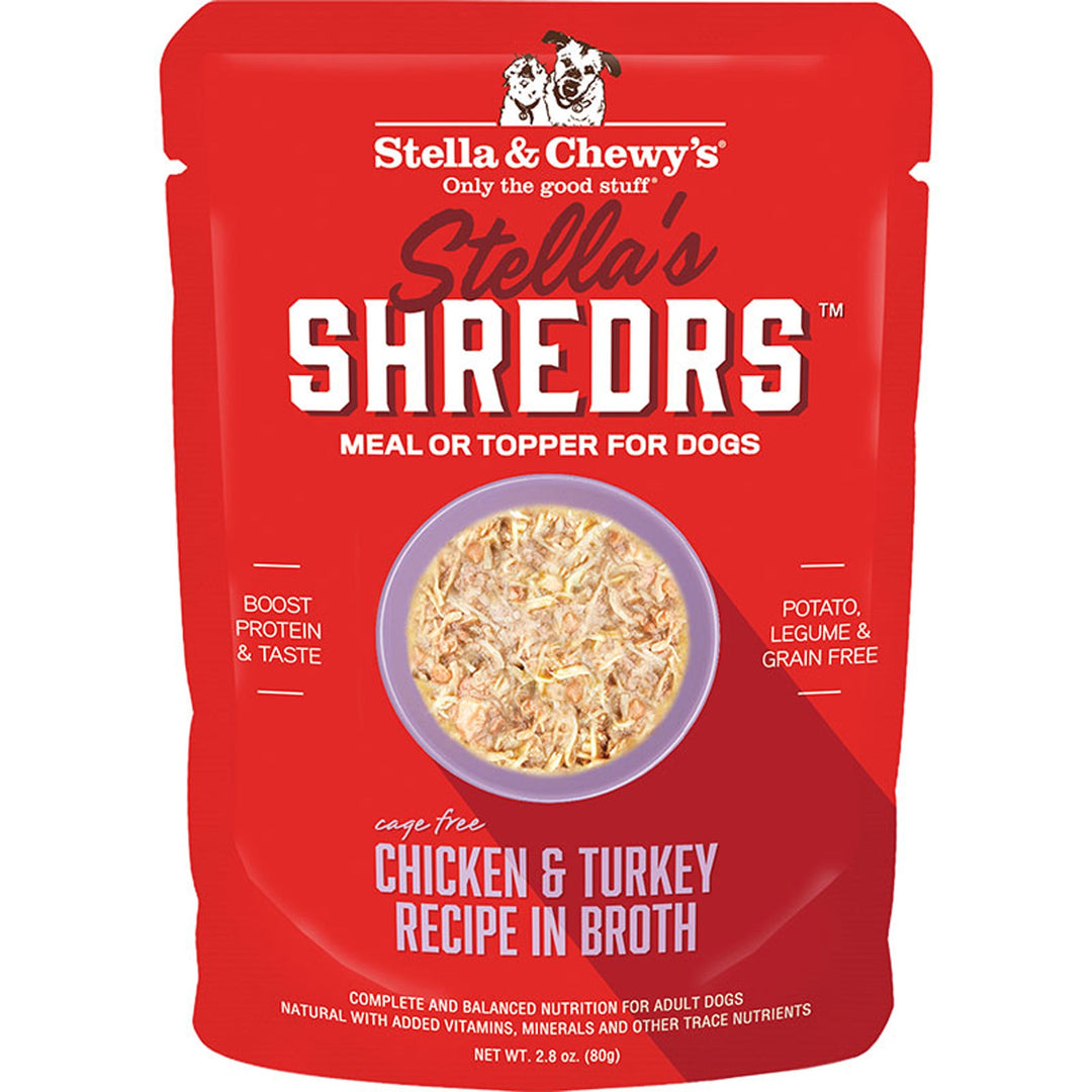 Stella and Chewys Dog Shredrs Chicken and Turkey 2.8oz. (Case of 24)