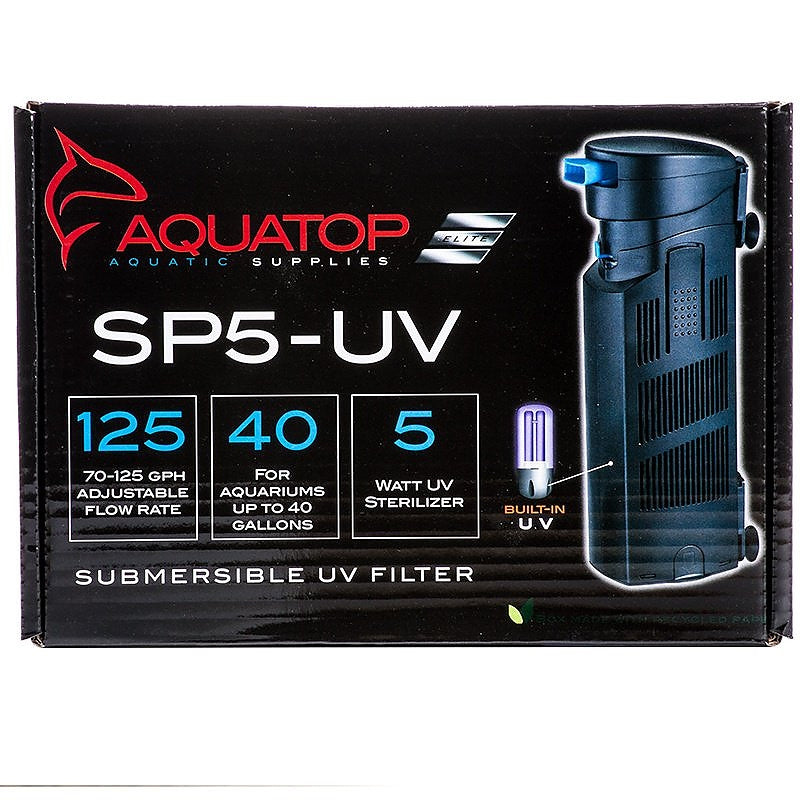 Aquatop Internal SP5-UV Submersible UV Filter Jet Black 1ea-