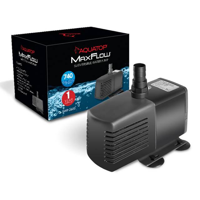 Aquatop SWP-2600 MaxFlow Submersible Water Pump Black 1ea-