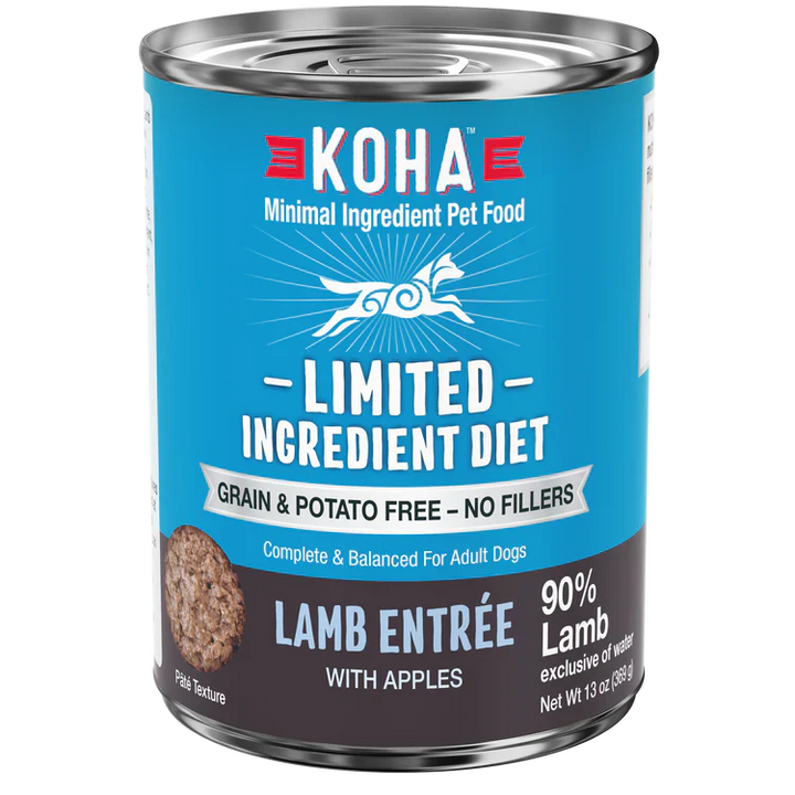 Koha Dog Limited Ingredient Grain Free 90% Lamb 13oz. (Case of 12)