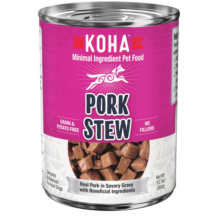 Koha Dog Grain Free Stew Pork 12.7oz. (Case of 12)