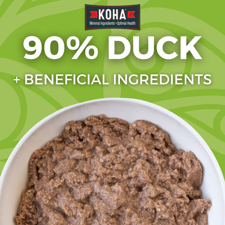 Koha Dog Limited Ingredient Grain Free 90% Duck 13oz. (Case of 12)